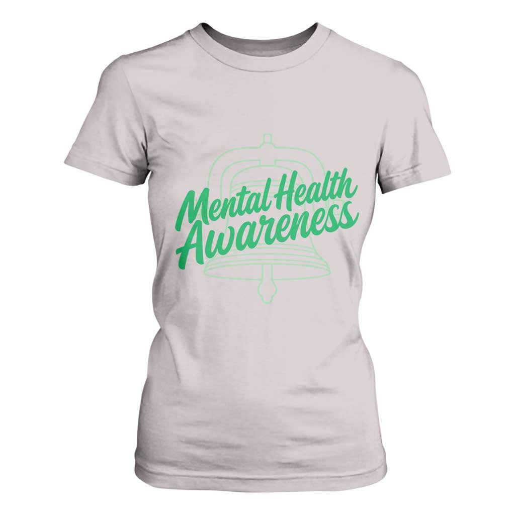 Mental Health Matters Awareness T Shirt For Women Support Squad Green Ribbon TS14 Ice Gray Print Your Wear