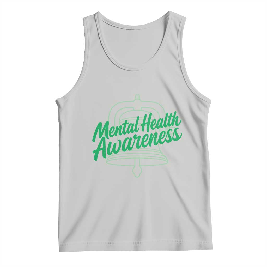 Mental Health Matters Awareness Tank Top Support Squad Green Ribbon TS14 Ash Print Your Wear