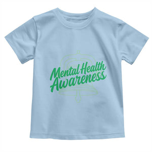 Mental Health Matters Awareness Toddler T Shirt Support Squad Green Ribbon TS14 Light Blue Print Your Wear