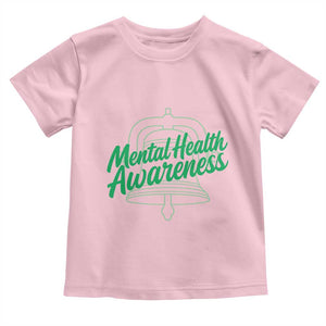 Mental Health Matters Awareness Toddler T Shirt Support Squad Green Ribbon TS14 Light Pink Print Your Wear