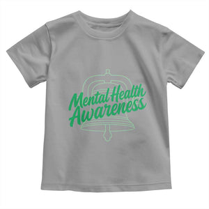 Mental Health Matters Awareness Toddler T Shirt Support Squad Green Ribbon TS14 Sport Gray Print Your Wear