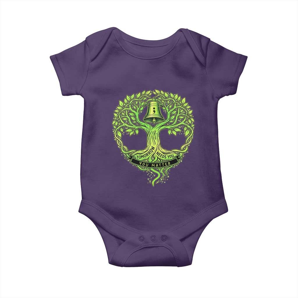 Mental Health Awarenes Baby Onesie Tomorrow Needs You You Matter TS14 Purple Print Your Wear