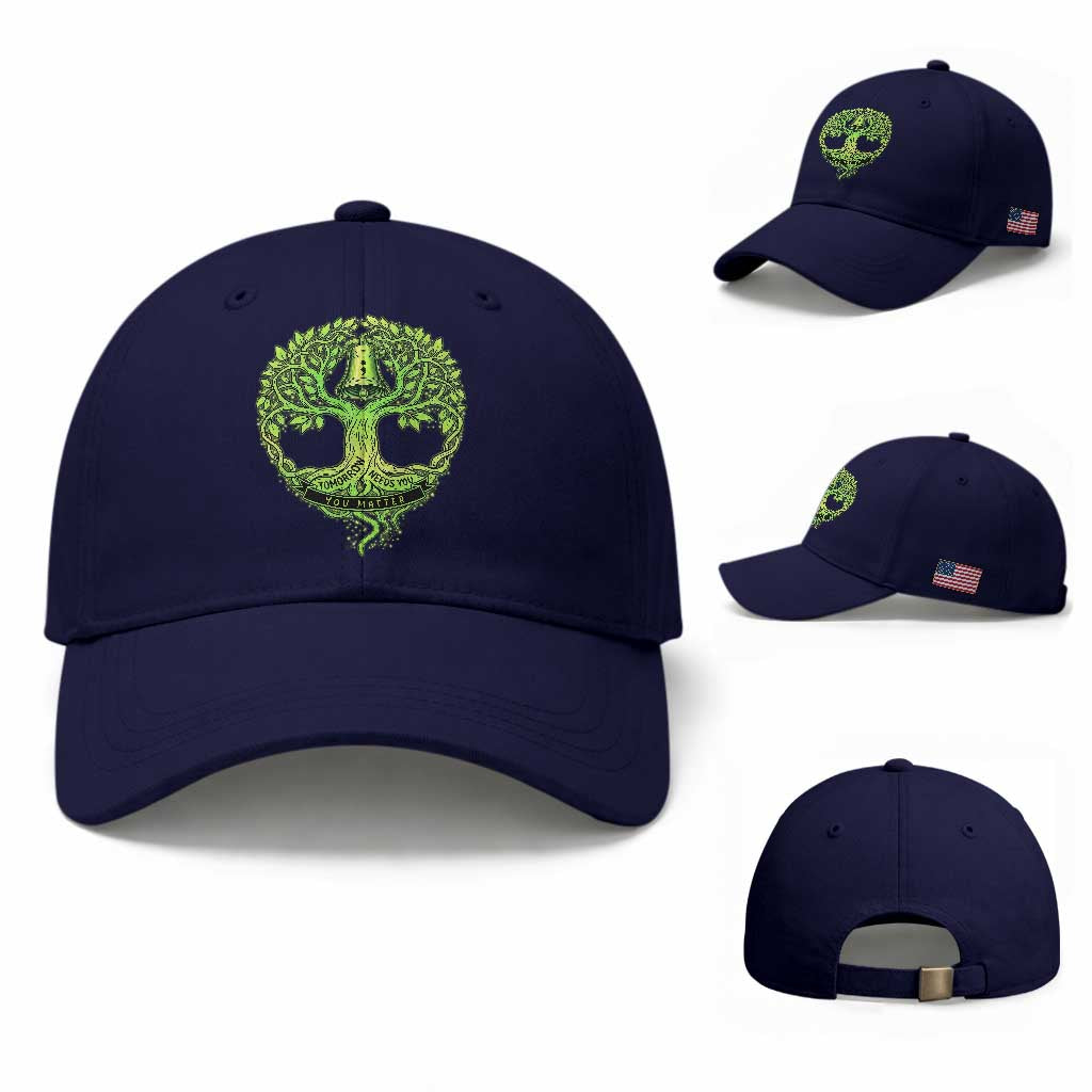 Mental Health Awarenes Baseball Cap Tomorrow Needs You You Matter TS14 Baseball Cap Universal Fit Dark Blue Print Your Wear