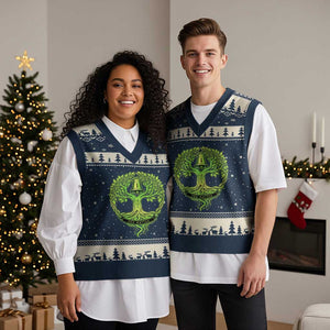 Mental Health Awarenes V-Neck Knit Sweater Vest Tomorrow Needs You You Matter TS14 Navy Beige Print Your Wear