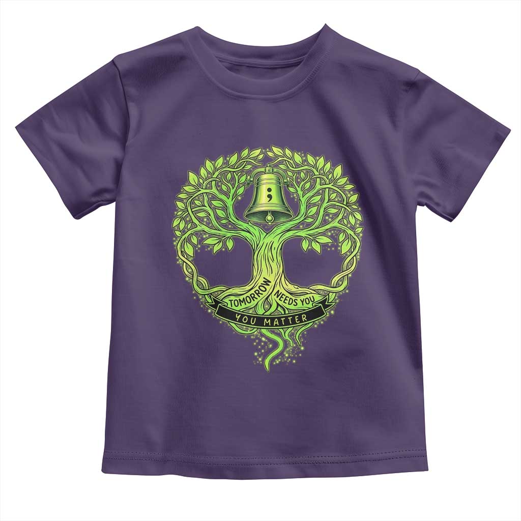 Mental Health Awarenes Toddler T Shirt Tomorrow Needs You You Matter TS14 Purple Print Your Wear