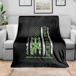 Mental Health Awarenes Throw Blanket It's Okay To Not Be Okay TS14 Print Your Wear