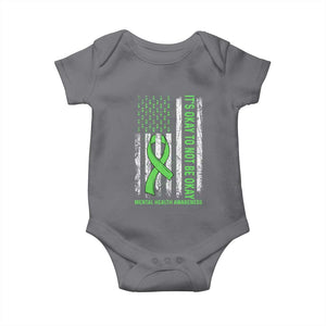 Mental Health Awarenes Baby Onesie It's Okay To Not Be Okay TS14 Charcoal Print Your Wear
