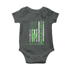 Mental Health Awarenes Baby Onesie It's Okay To Not Be Okay TS14 Dark Heather Print Your Wear