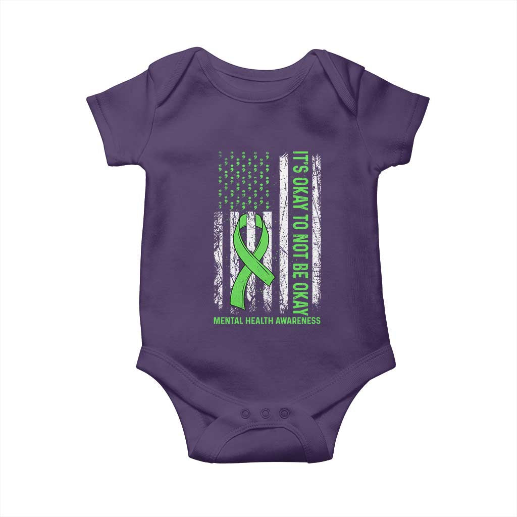 Mental Health Awarenes Baby Onesie It's Okay To Not Be Okay TS14 Purple Print Your Wear