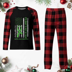 Mental Health Awarenes Plaid Pajama Set It's Okay To Not Be Okay TS14 Buffalo Plaid Print Your Wear