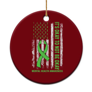 Mental Health Awarenes Ceramic Ornament It's Okay To Not Be Okay TS14 1pc Red Print Your Wear
