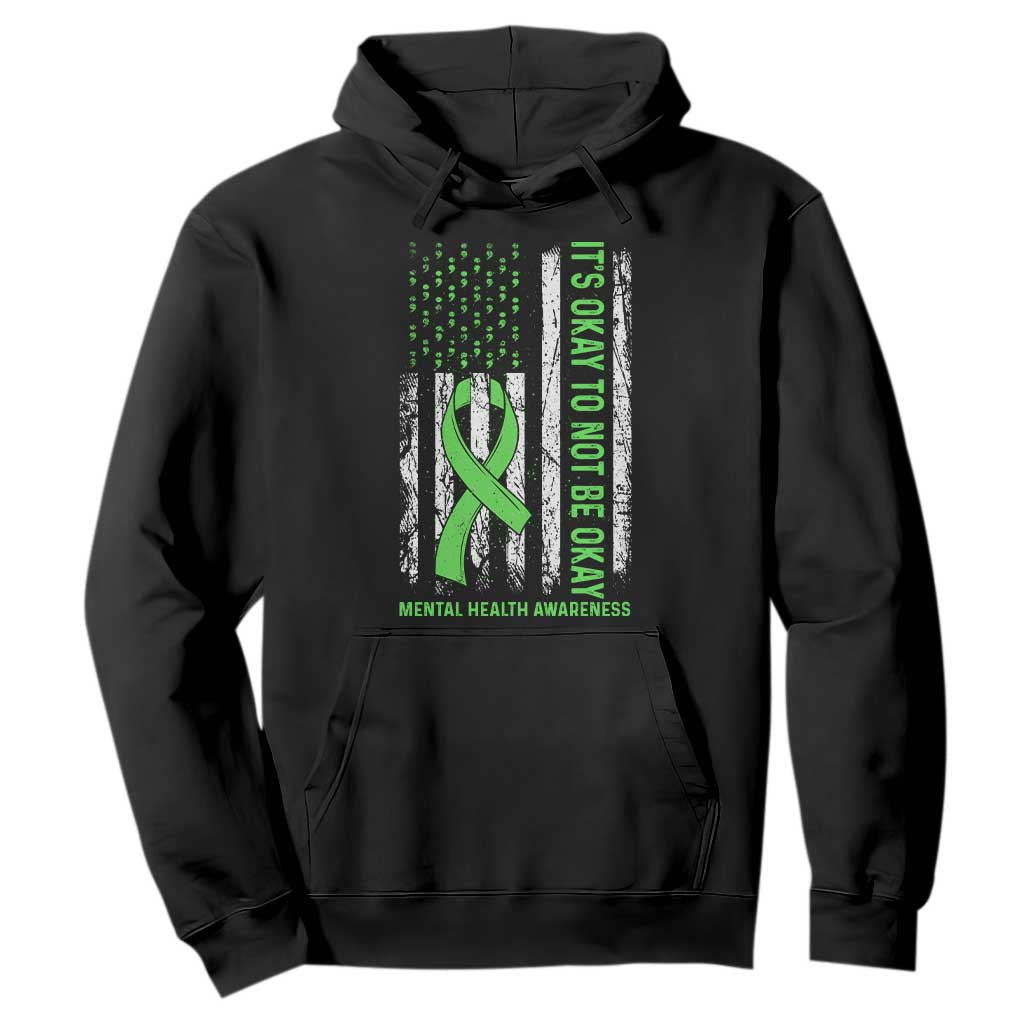 Mental Health Awarenes Hoodie It's Okay To Not Be Okay TS14 Black Print Your Wear