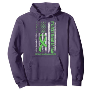 Mental Health Awarenes Hoodie It's Okay To Not Be Okay TS14 Purple Print Your Wear
