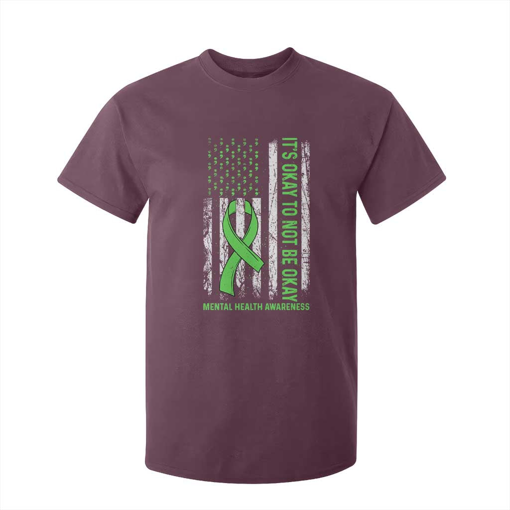 Mental Health Awarenes T Shirt For Kid It's Okay To Not Be Okay TS14 Maroon Print Your Wear