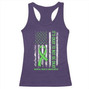 Mental Health Awarenes Racerback Tank Top It's Okay To Not Be Okay TS14 Purple Print Your Wear