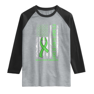 Mental Health Awarenes Raglan Shirt It's Okay To Not Be Okay TS14 Heather Gray Black Print Your Wear
