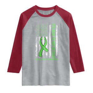 Mental Health Awarenes Raglan Shirt It's Okay To Not Be Okay TS14 Heather Gray Heather Red Print Your Wear