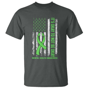 Mental Health Awarenes T Shirt It's Okay To Not Be Okay TS14 Dark Heather Print Your Wear