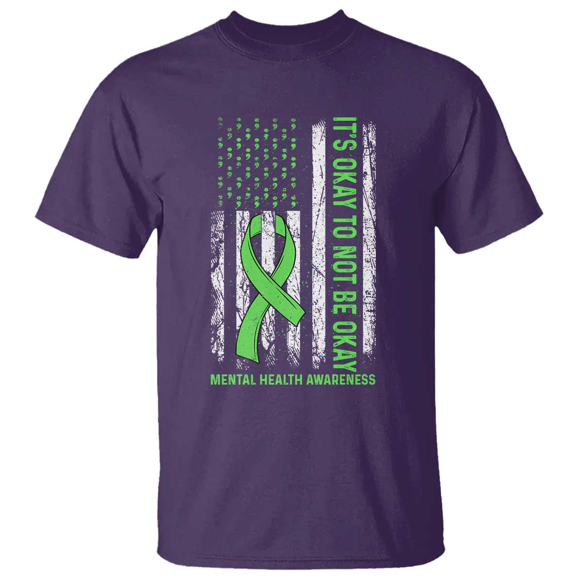 Mental Health Awarenes T Shirt It's Okay To Not Be Okay TS14 Purple Print Your Wear