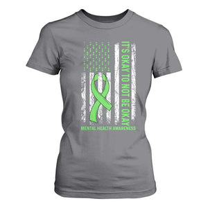 Mental Health Awarenes T Shirt For Women It's Okay To Not Be Okay TS14 Charcoal Print Your Wear