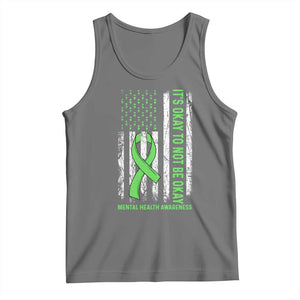 Mental Health Awarenes Tank Top It's Okay To Not Be Okay TS14 Black Heather Print Your Wear