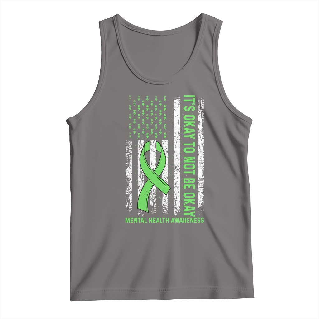 Mental Health Awarenes Tank Top It's Okay To Not Be Okay TS14 Deep Heather Print Your Wear