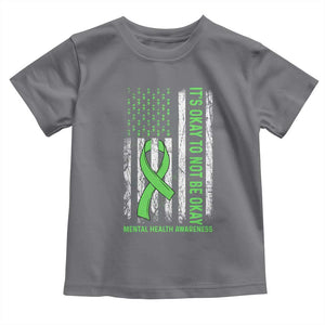 Mental Health Awarenes Toddler T Shirt It's Okay To Not Be Okay TS14 Charcoal Print Your Wear