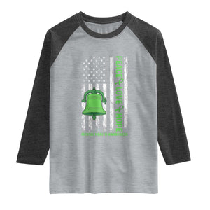 Mental Health Awarenes Raglan Shirt Peace Love Hope Green Ribbon TS14 Heather Gray Heather Charcoal Print Your Wear