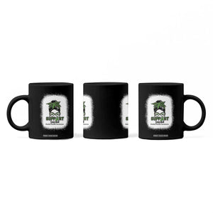 Mental Health Awarenes Coffee Mug Messy Bun Green Ribbon Support TS14 Print Your Wear