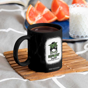 Mental Health Awarenes Coffee Mug Messy Bun Green Ribbon Support TS14 Print Your Wear