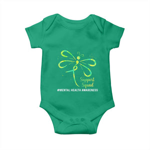 Mental Health Awarenes Baby Onesie Support Squad Green Ribbon TS14 Irish Green Print Your Wear