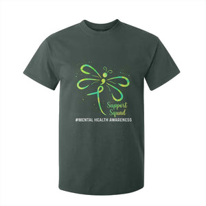Mental Health Awarenes T Shirt For Kid Support Squad Green Ribbon TS14 Dark Forest Green Print Your Wear