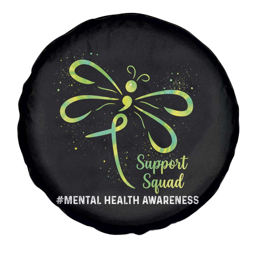 Mental Health Awarenes Spare Tire Cover Support Squad Green Ribbon TS14 Print Your Wear
