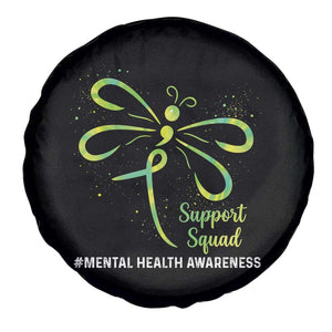 Mental Health Awarenes Spare Tire Cover Support Squad Green Ribbon TS14 Print Your Wear
