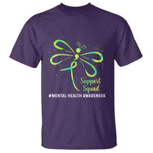 Mental Health Awarenes T Shirt Support Squad Green Ribbon TS14 Purple Print Your Wear