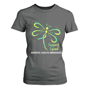 Mental Health Awarenes T Shirt For Women Support Squad Green Ribbon TS14 Dark Heather Print Your Wear