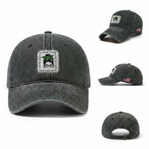 Mental Health Matters Washed Cotton Baseball Cap Messy Bun Green Ribbon Support TS14 Washed Cap Universal Fit Dark Green Print Your Wear