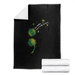 Mental Health Awarenes Throw Blanket Semicolon Dandelion You Matter TS14 Black Print Your Wear