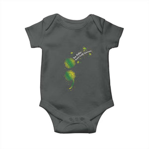 Mental Health Awarenes Baby Onesie Semicolon Dandelion You Matter TS14 Dark Heather Print Your Wear
