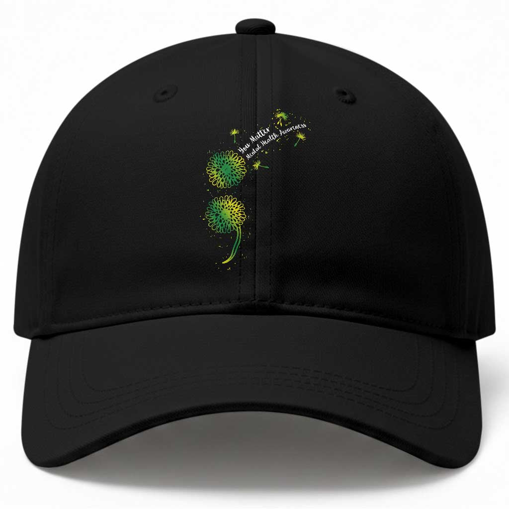 Mental Health Awarenes Baseball Cap Semicolon Dandelion You Matter TS14 Print Your Wear