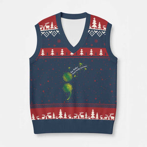 Mental Health Awarenes V-Neck Knit Sweater Vest Semicolon Dandelion You Matter TS14 Navy Red Print Your Wear