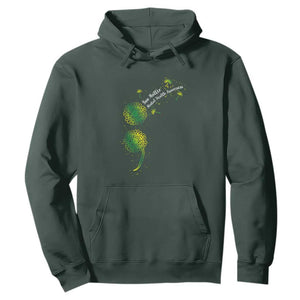 Mental Health Awarenes Hoodie Semicolon Dandelion You Matter TS14 Dark Forest Green Print Your Wear