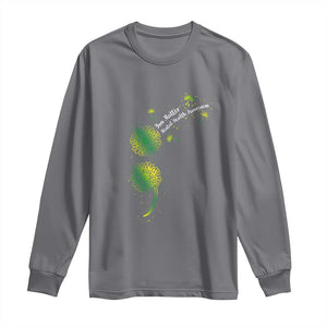 Mental Health Awarenes Long Sleeve Shirt Semicolon Dandelion You Matter TS14 Charcoal Print Your Wear