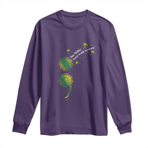 Mental Health Awarenes Long Sleeve Shirt Semicolon Dandelion You Matter TS14 Purple Print Your Wear