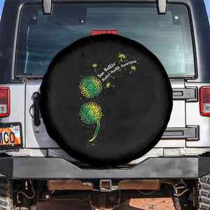 Mental Health Awarenes Spare Tire Cover Semicolon Dandelion You Matter TS14 No hole Black Print Your Wear