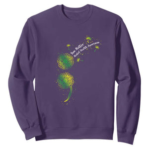 Mental Health Awarenes Sweatshirt Semicolon Dandelion You Matter TS14 Purple Print Your Wear