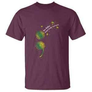 Mental Health Awarenes T Shirt Semicolon Dandelion You Matter TS14 Maroon Print Your Wear