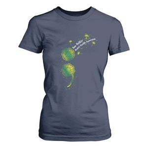 Mental Health Awarenes T Shirt For Women Semicolon Dandelion You Matter TS14 Navy Print Your Wear