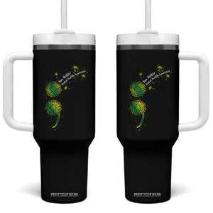 Mental Health Awarenes Tumbler With Handle Semicolon Dandelion You Matter TS14 One Size: 40 oz Black Print Your Wear