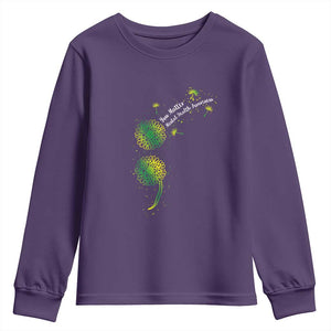 Mental Health Awarenes Youth Sweatshirt Semicolon Dandelion You Matter TS14 Purple Print Your Wear